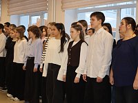 линейка, посвящённая двум памятным датам: День полного освобождения Ленинграда от фашистской блокады (1944 год) и Международный день памяти жертв Холокоста